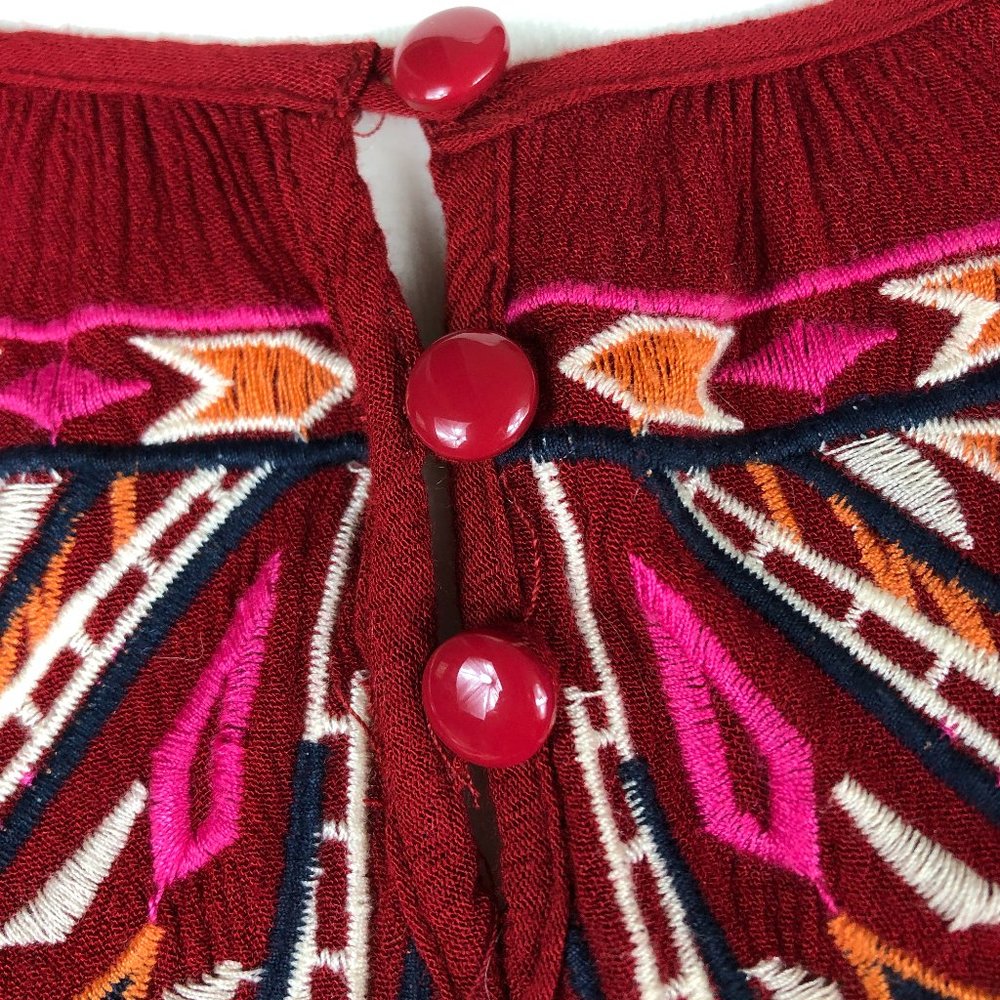 Flying Tomato Red Boho Long-Sleeve Mini Dress - Picture 5 of 8